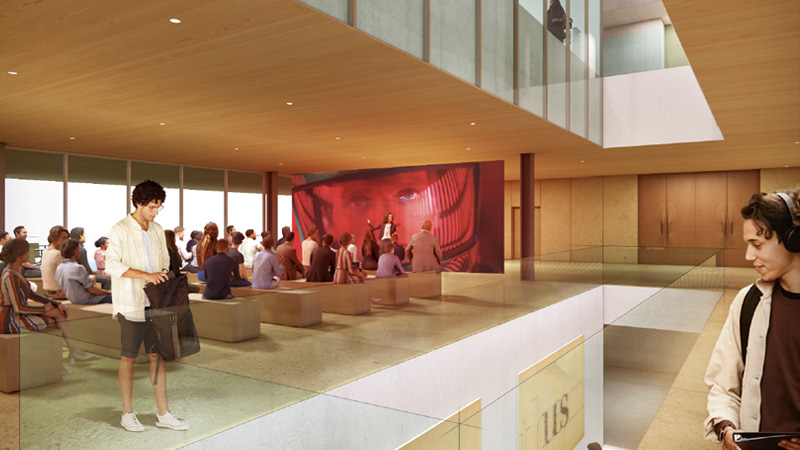 artist architectural concept of CCAT lobby